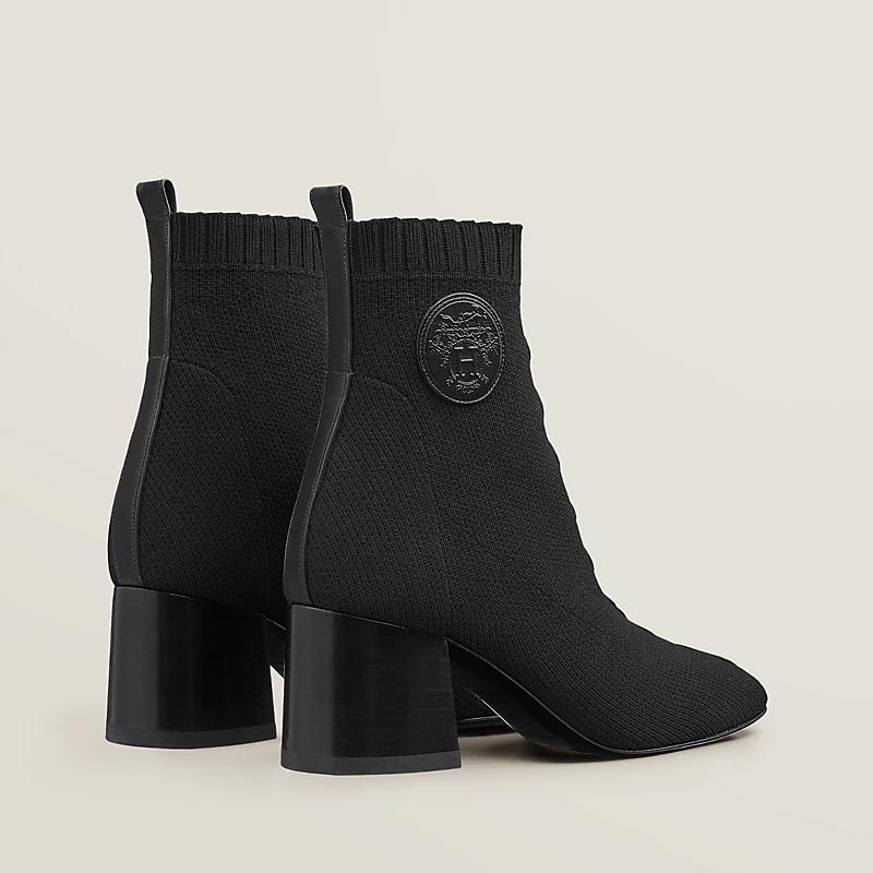 Giày Hermes Volver 60 Ankle Boot Nữ Đen